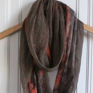 Brown and Coral Scarf